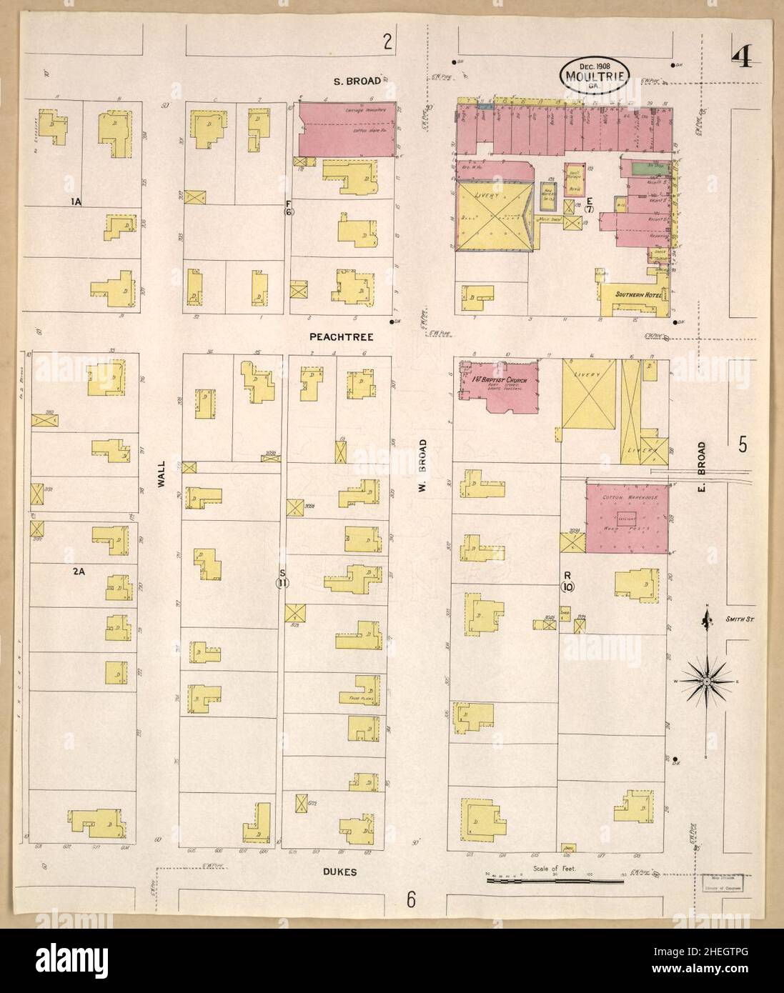 Sanborn Fire Insurance Map from Moultrie, Colquitt County,