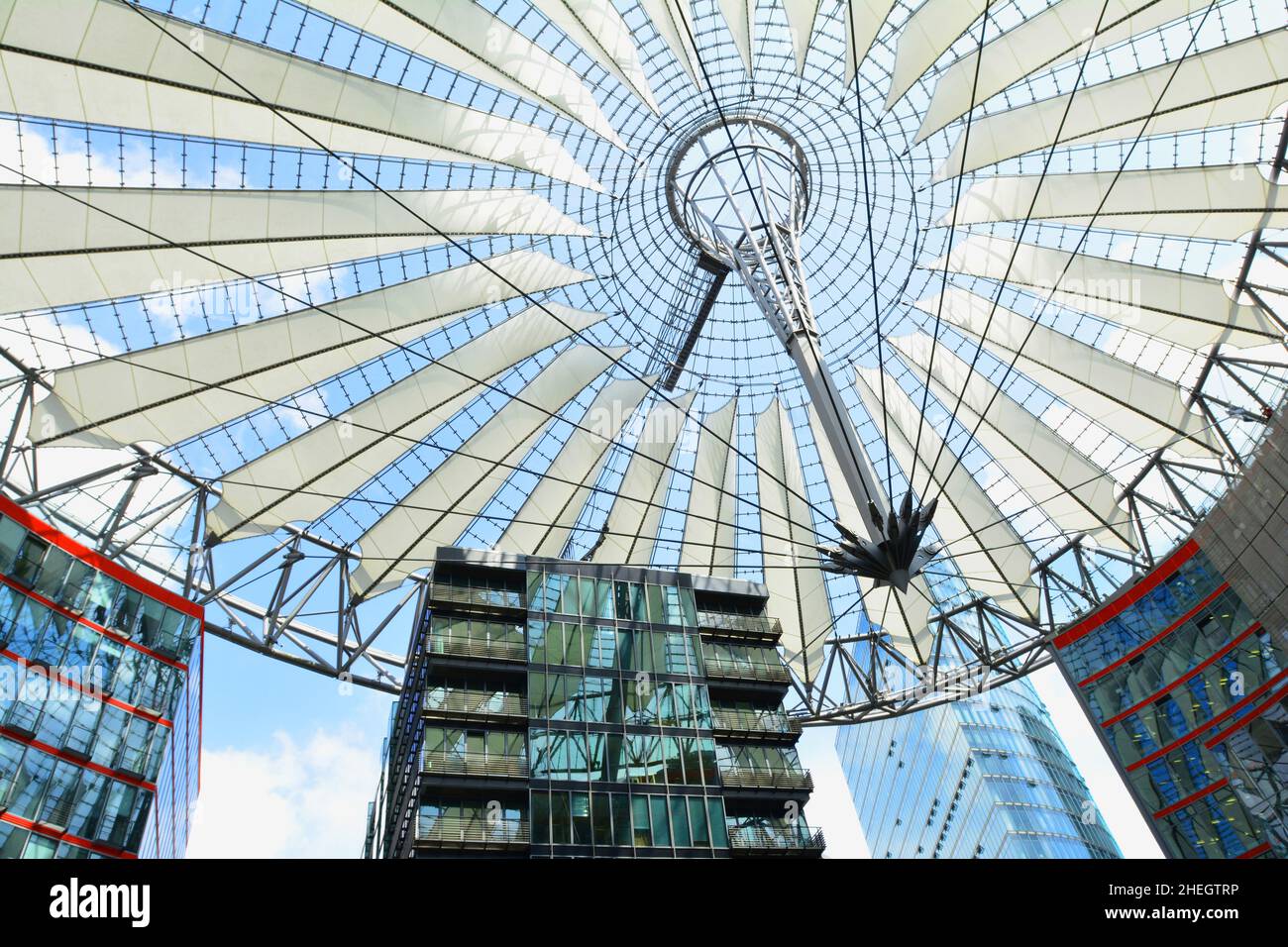 GERMANY. BERLIN. POTSDAMER PLATZ. THE SONY CENTER HAS BEEN MADE BY THE ARCHITECT HELMUT JAHN. Stock Photo