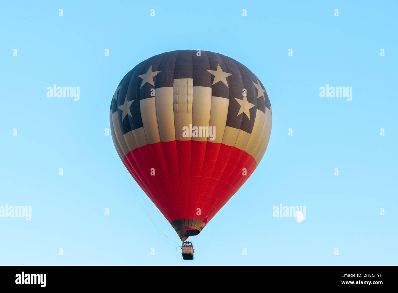 View of a flying hot air balloon Stock Photo Alamy