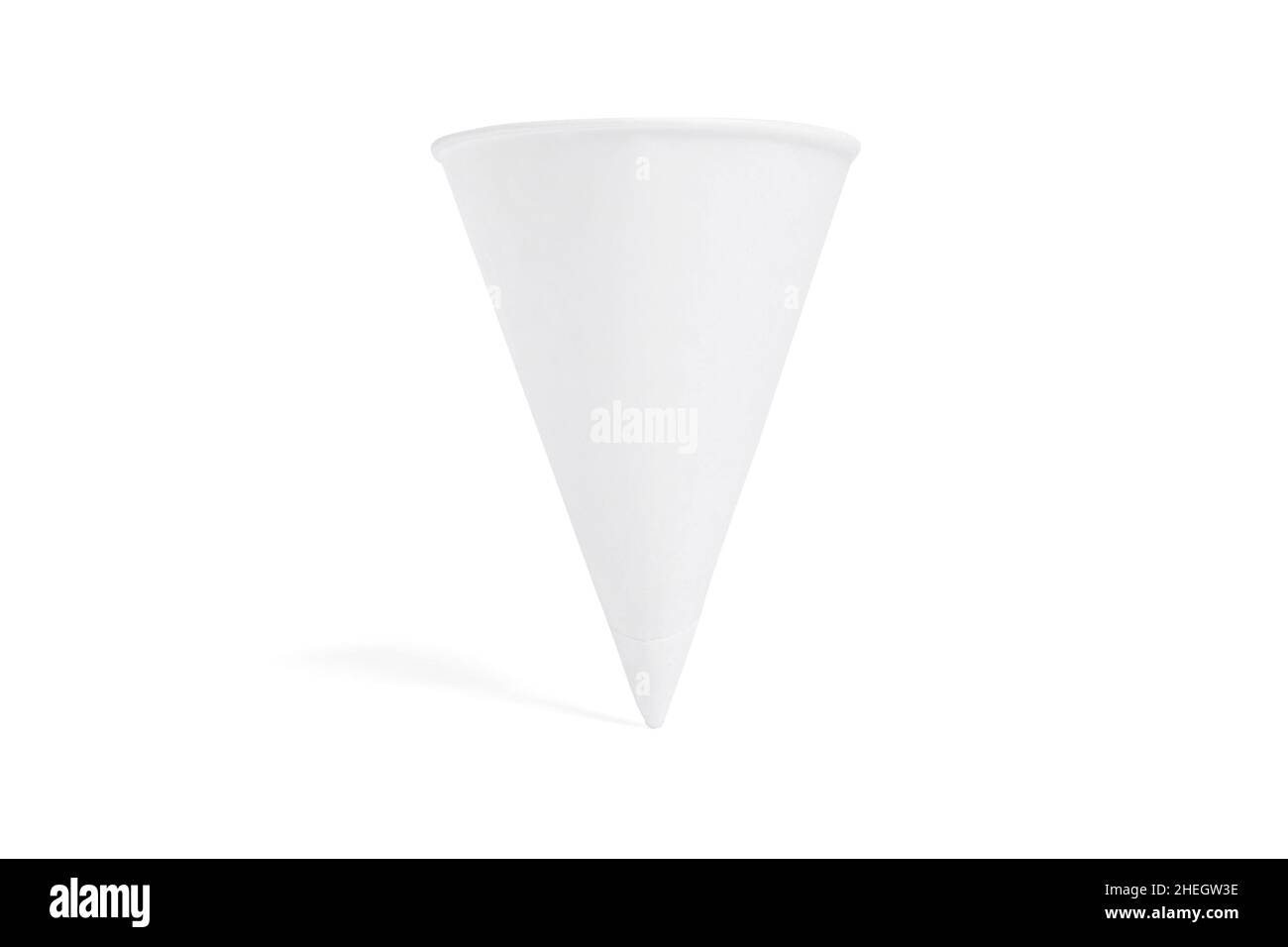 White paper cone bag. Hand made packaging for snacks, street food