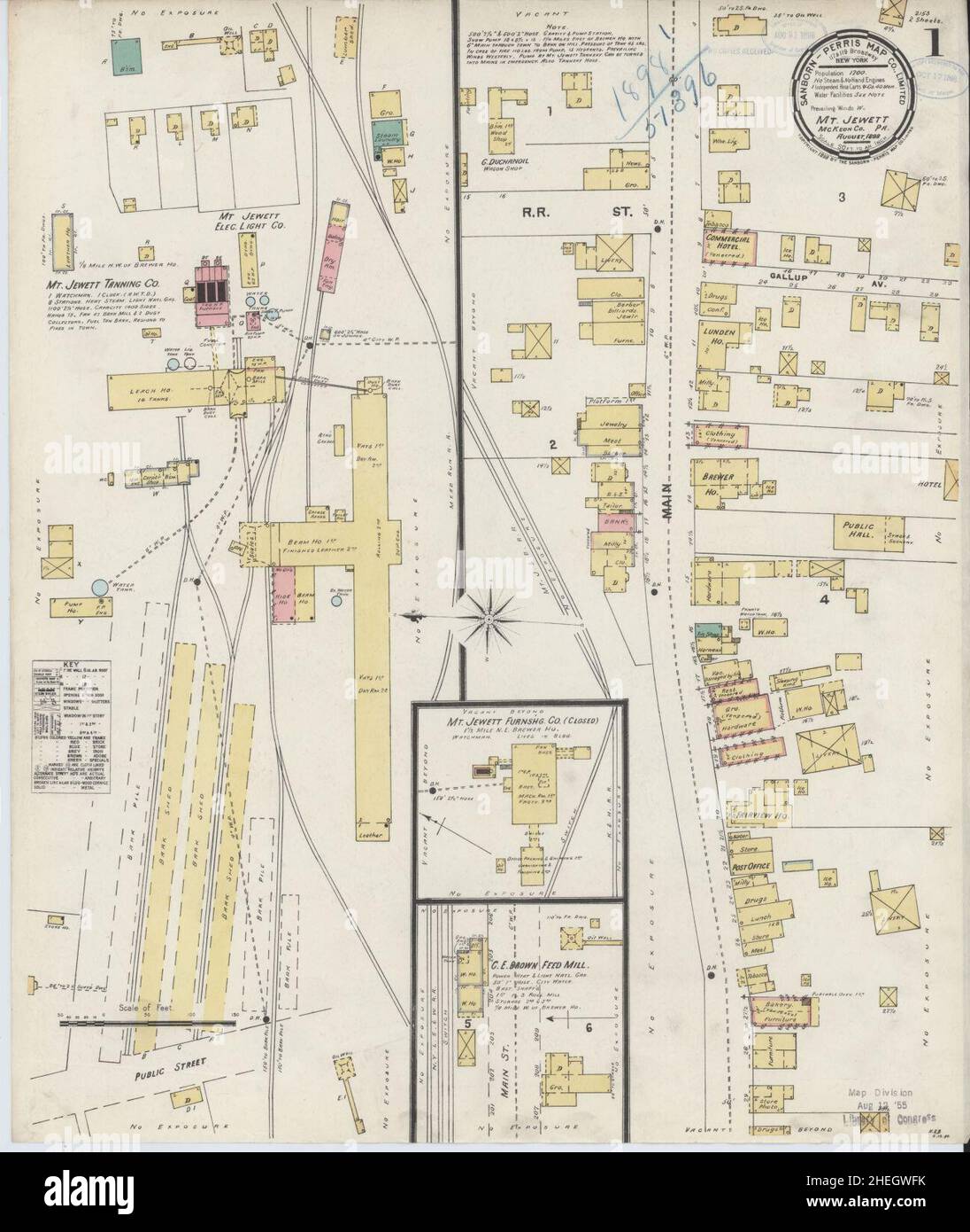 Sanborn Fire Insurance Map from Mount Jewett, McKean County
