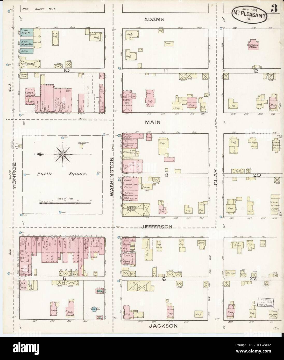 Mount pleasant iowa map hires stock photography and images Alamy