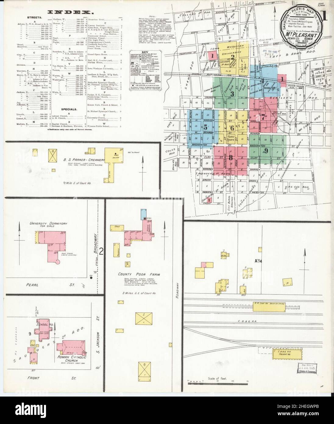 Mount pleasant iowa map hires stock photography and images Alamy