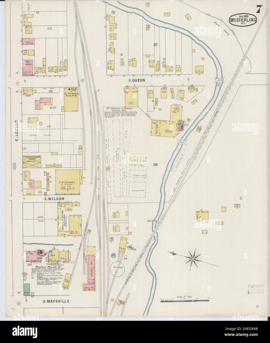 Mt Sterling Ky Map Sanborn Fire Insurance Map From Mount Sterling, Montgomery County, Kentucky  Stock Photo - Alamy