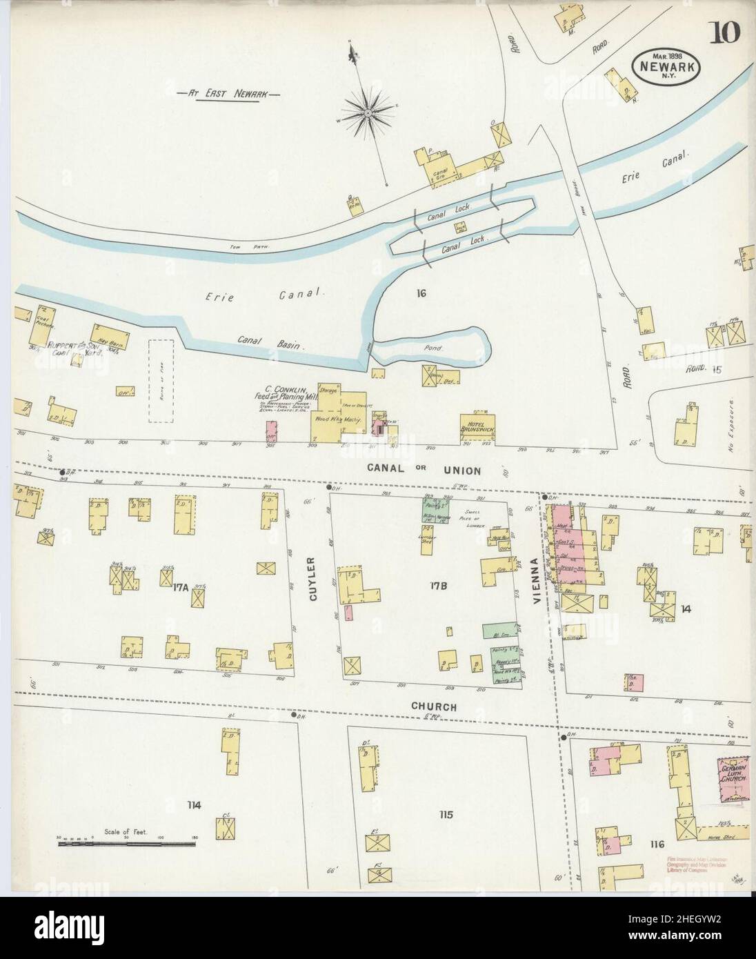 Map of newark new york hi res stock - Sanborn Fire Insurance Map From Newark Wayne County New York 2HEGYW2
