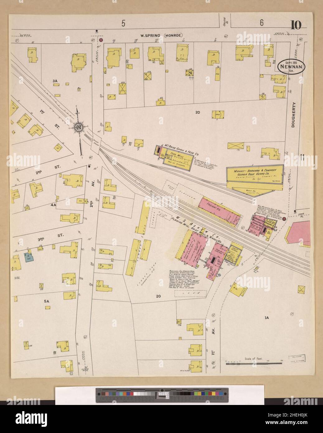Sanborn Fire Insurance Map from Newnan, Coweta County, Georgia