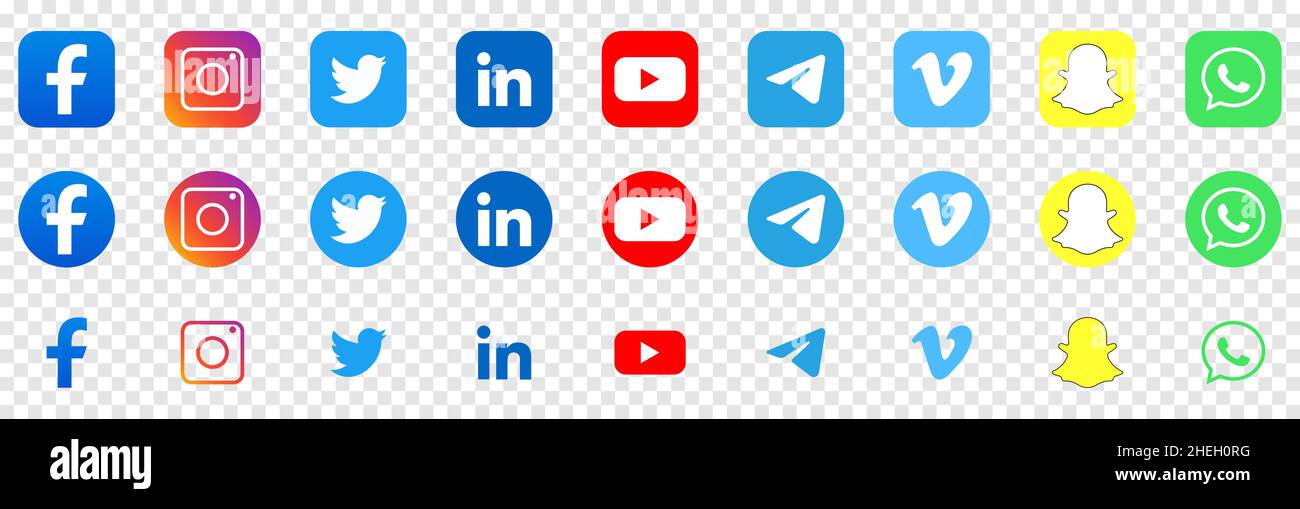 Social media icons Stock Vector