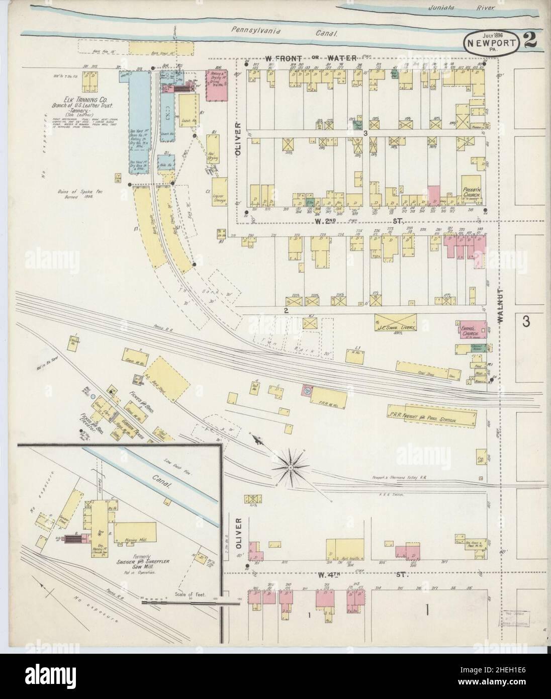 Sanborn Fire Insurance Map from Newport, Perry County, Pennsylvania