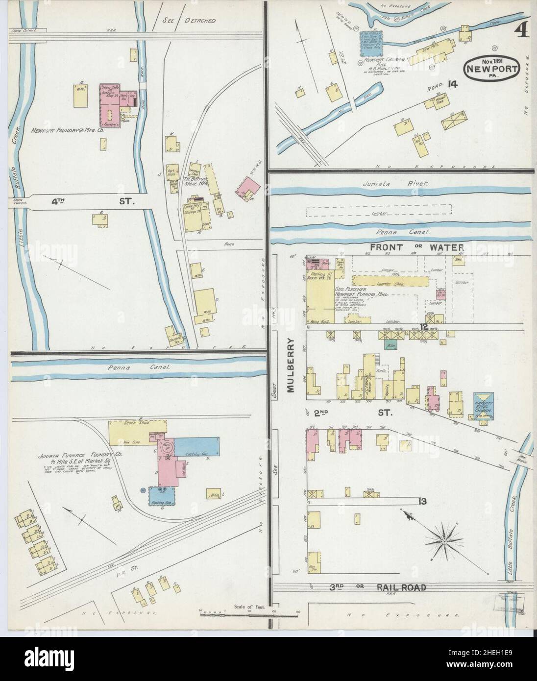 Sanborn Fire Insurance Map from Newport, Perry County, Pennsylvania