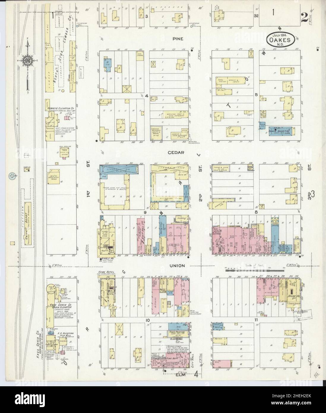 Map of oakes north dakota hires stock photography and images Alamy