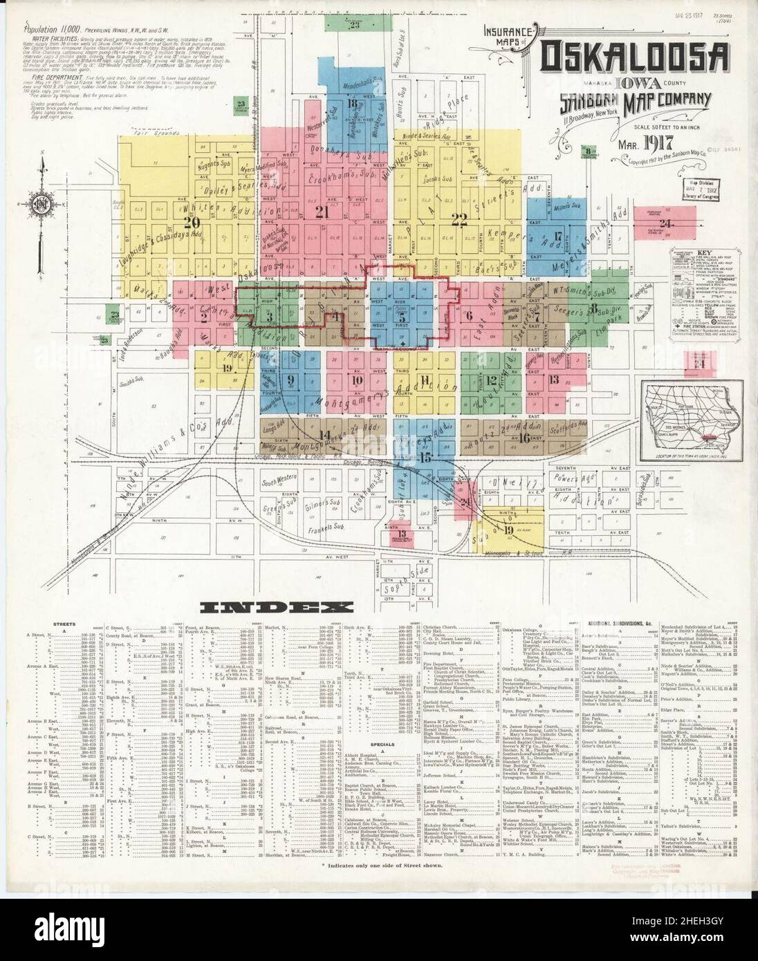 Oskaloosa map hires stock photography and images Alamy