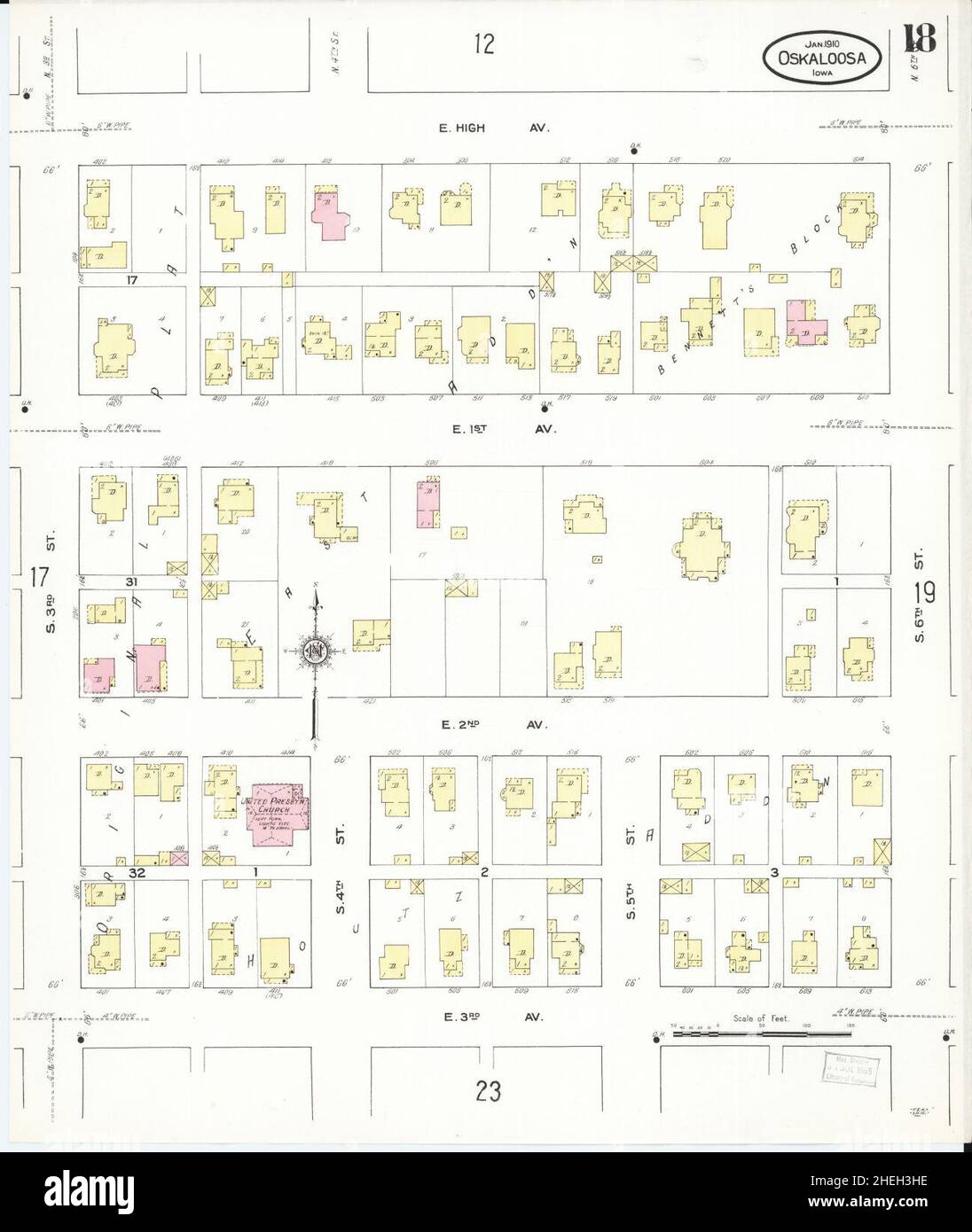 Sanborn Fire Insurance Map from Oskaloosa, Mahaska County, Iowa