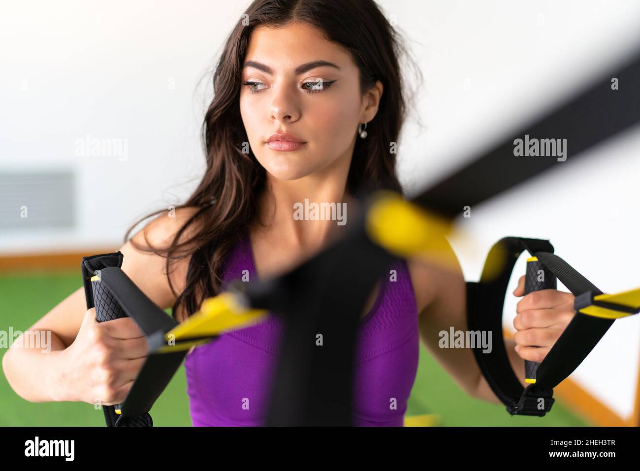 Young sport woman in a gym Stock Photo Alamy
