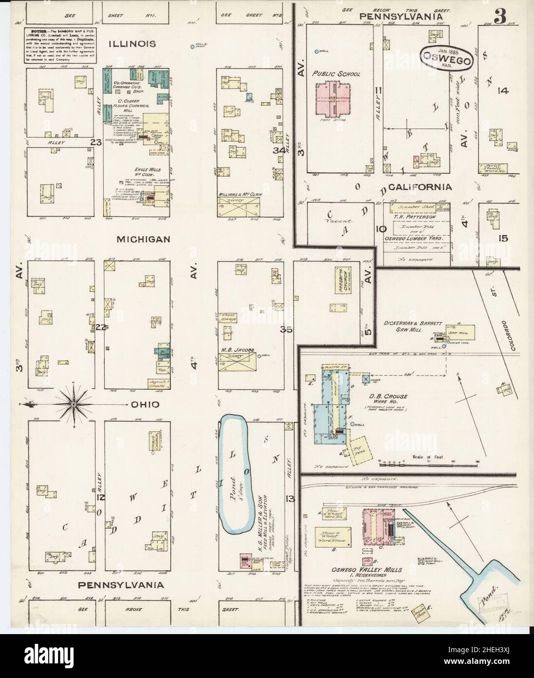 Oswego kansas map hires stock photography and images Alamy