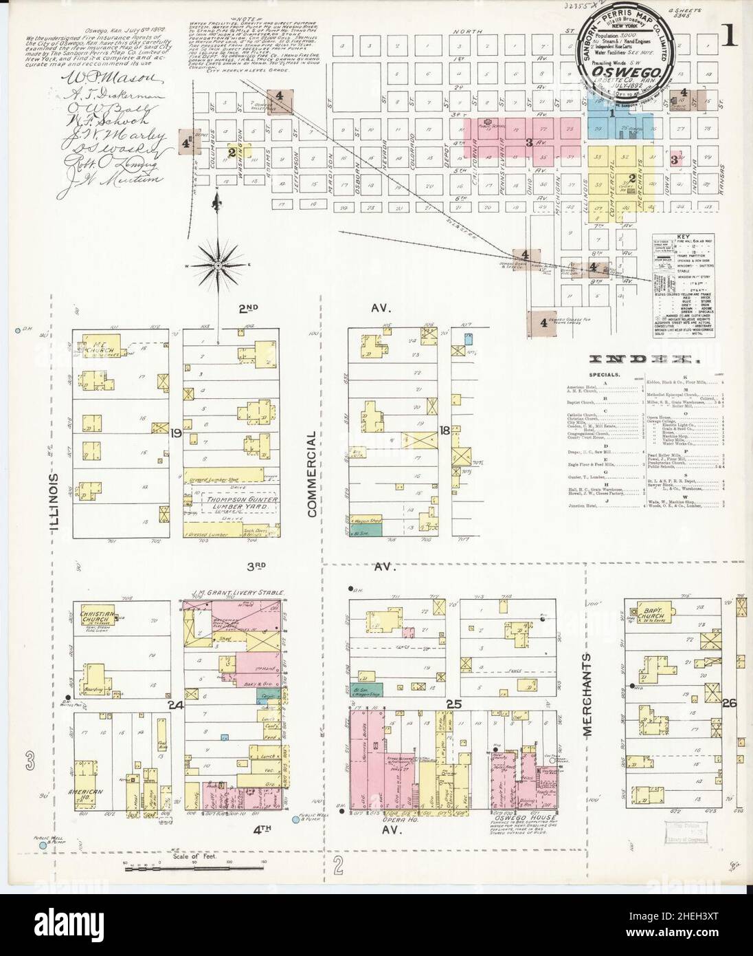 Oswego kansas map hires stock photography and images Alamy