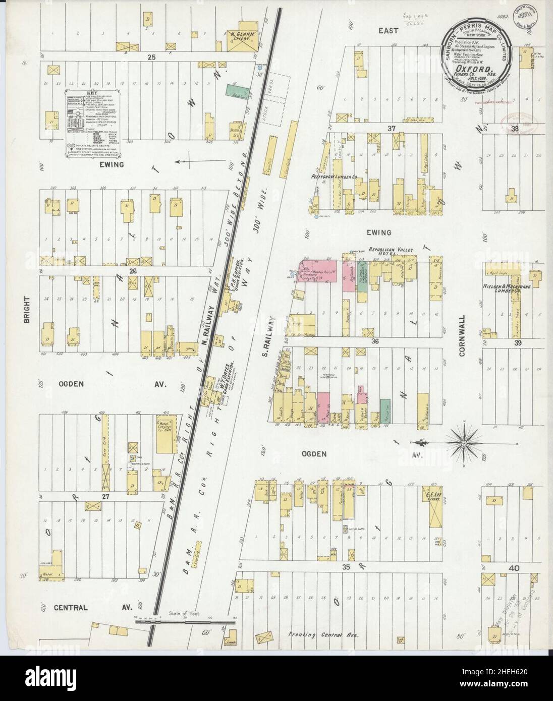 Sanborn Fire Insurance Map from Oxford, Harlan And Furnas County
