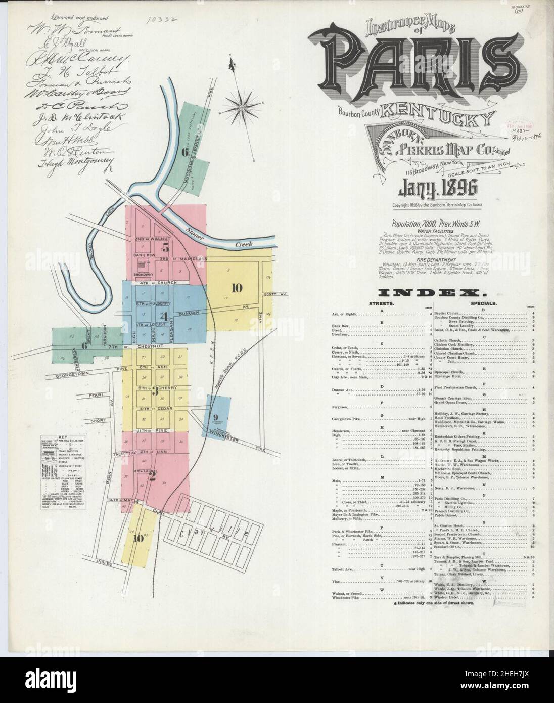 Paris kentucky map hires stock photography and images Alamy