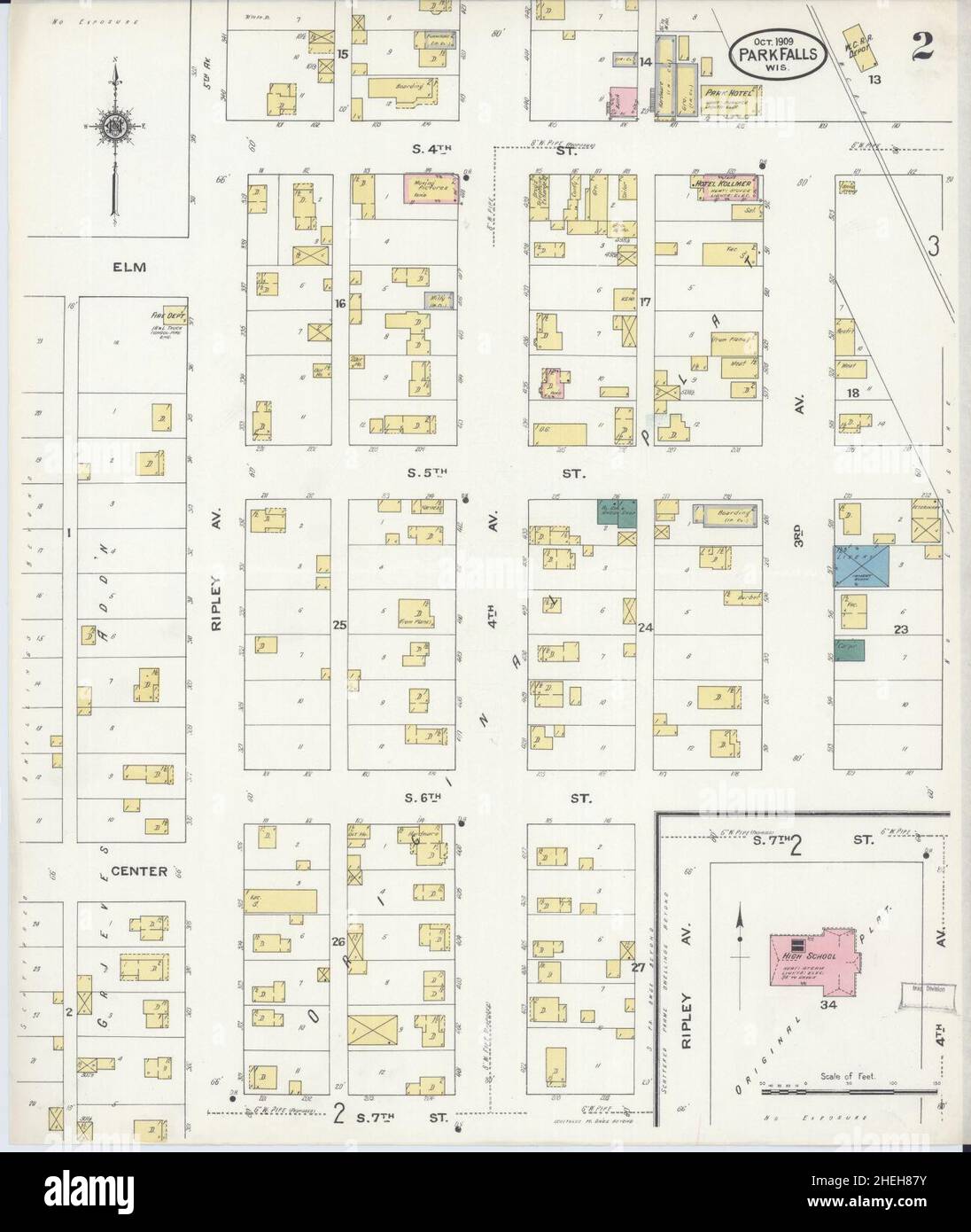 Sanborn fire insurance map from Park Falls, Price County, Wisconsin