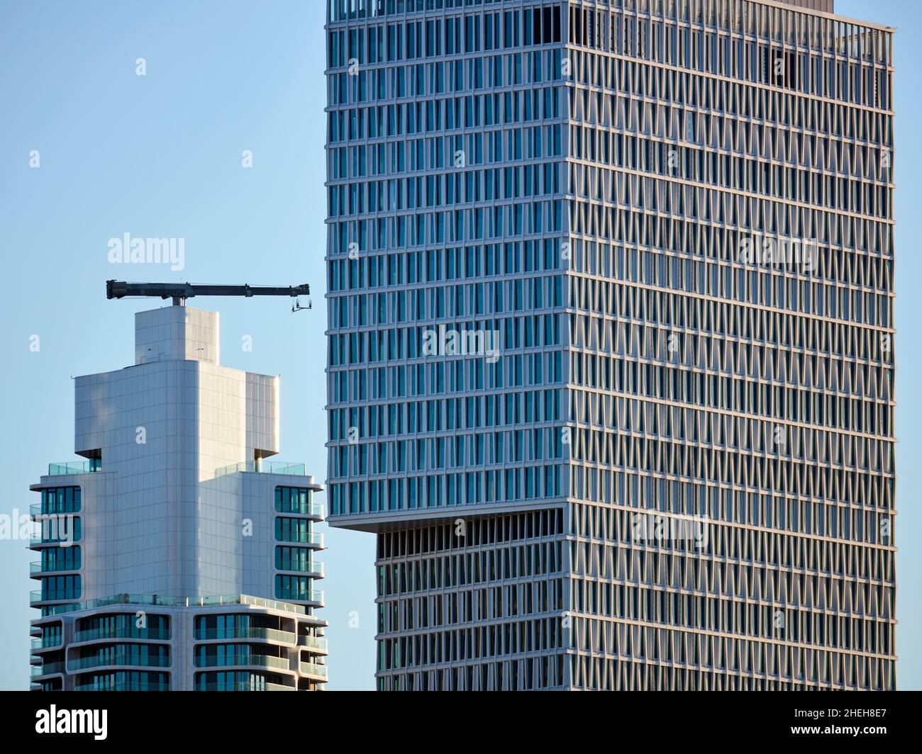 Modern high rise architecture in Frankfurt am Main, Tower One Stock ...