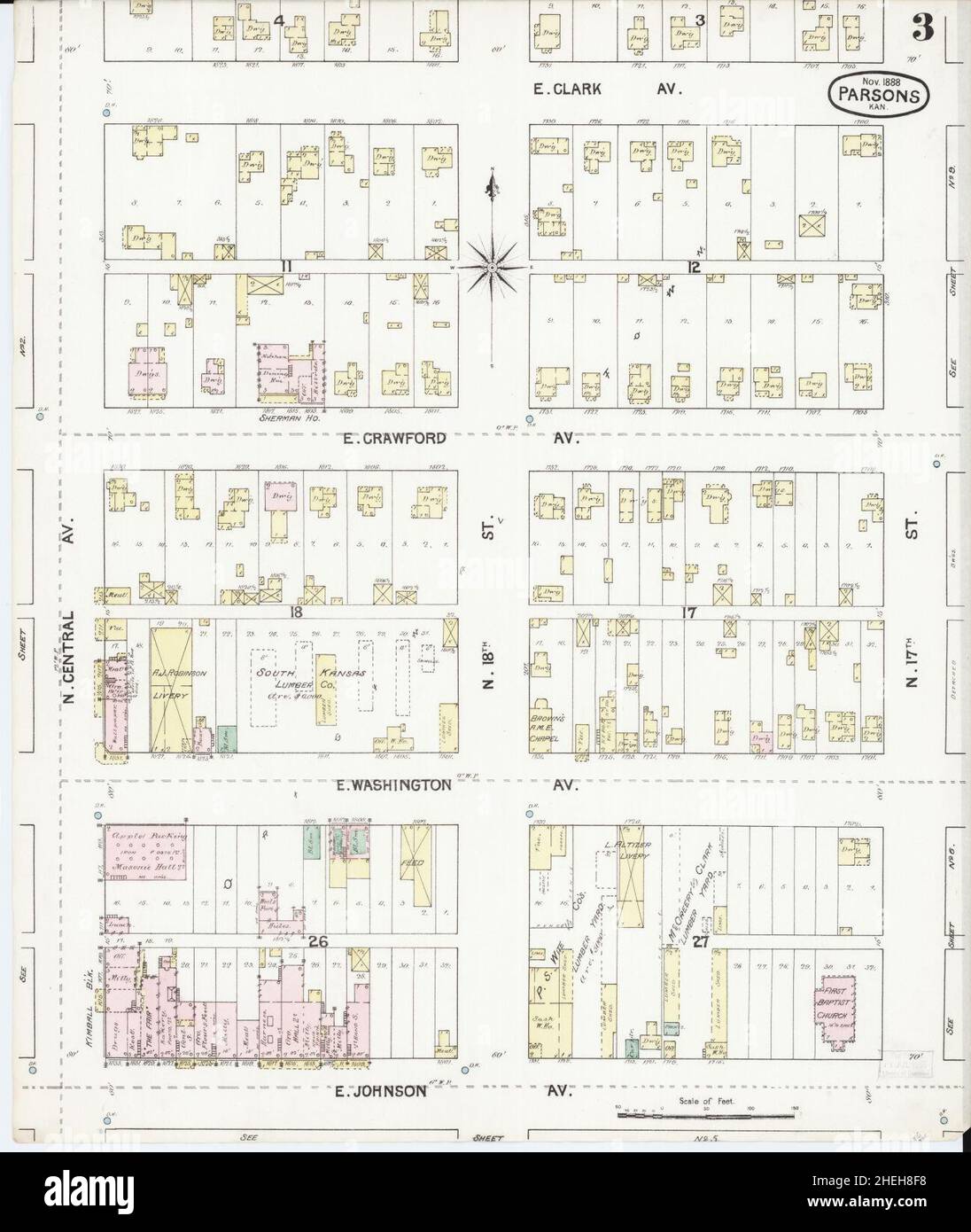 Map of parsons kansas hires stock photography and images Alamy