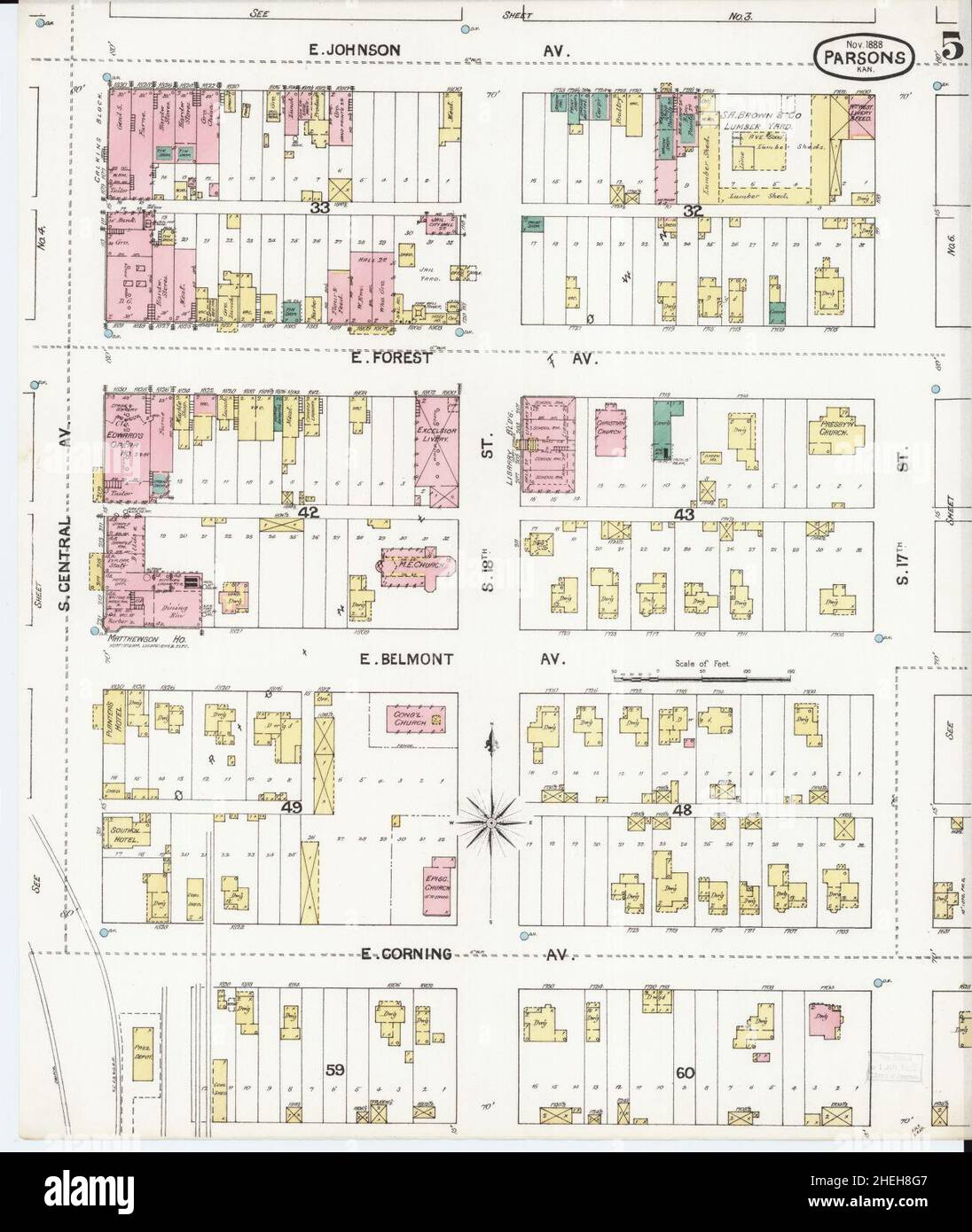 Map of parsons kansas hires stock photography and images Alamy