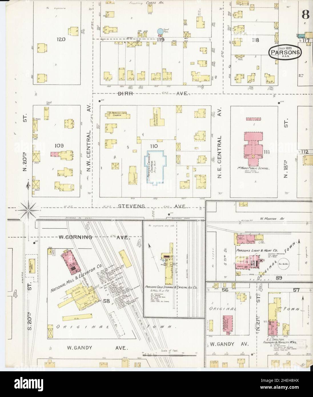 Map of parsons kansas hires stock photography and images Alamy