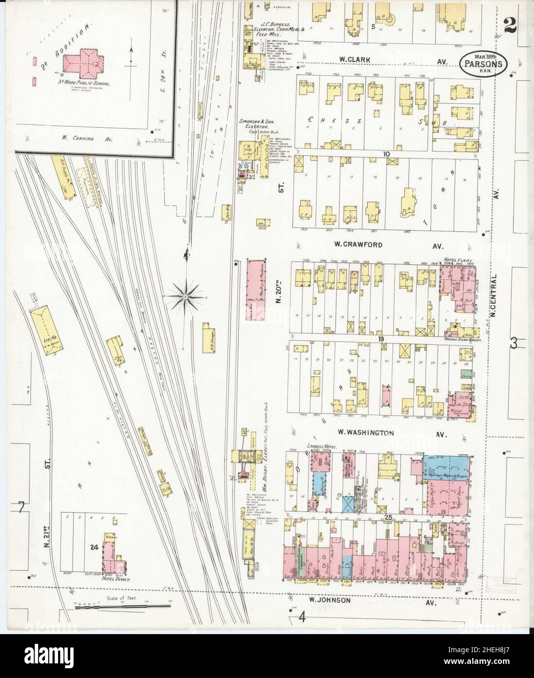 Map of parsons kansas hires stock photography and images Alamy