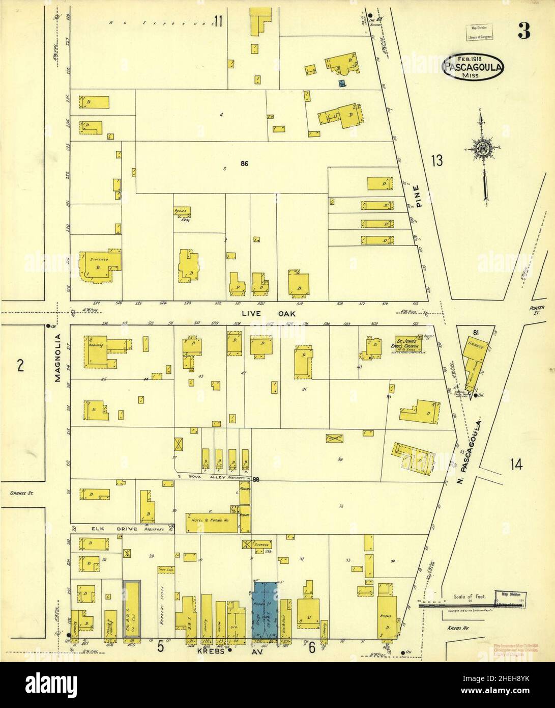Sanborn Fire Insurance Map from - Sanborn Fire Insurance Map From Pascagoula Jackson County Mississippi 2HEH8YK