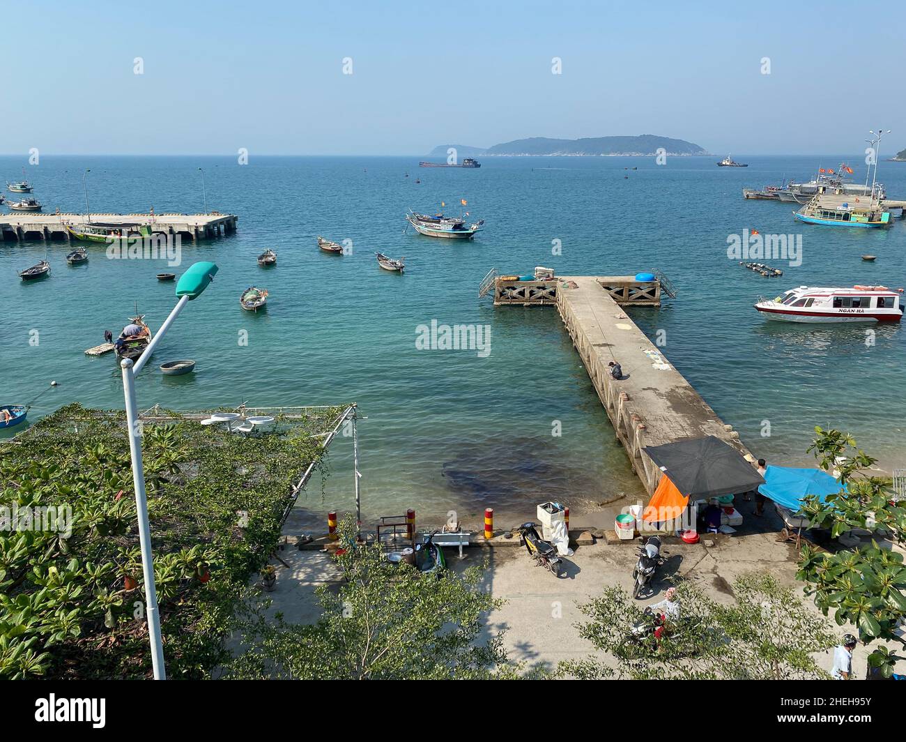 Quang Nam, Vietnam - Apr 14, 2021. Seascape of Cu Lao Cham Island, Vietnam. The beautiful island is located 120km from Hoi An, an interesting destinat Stock Photo