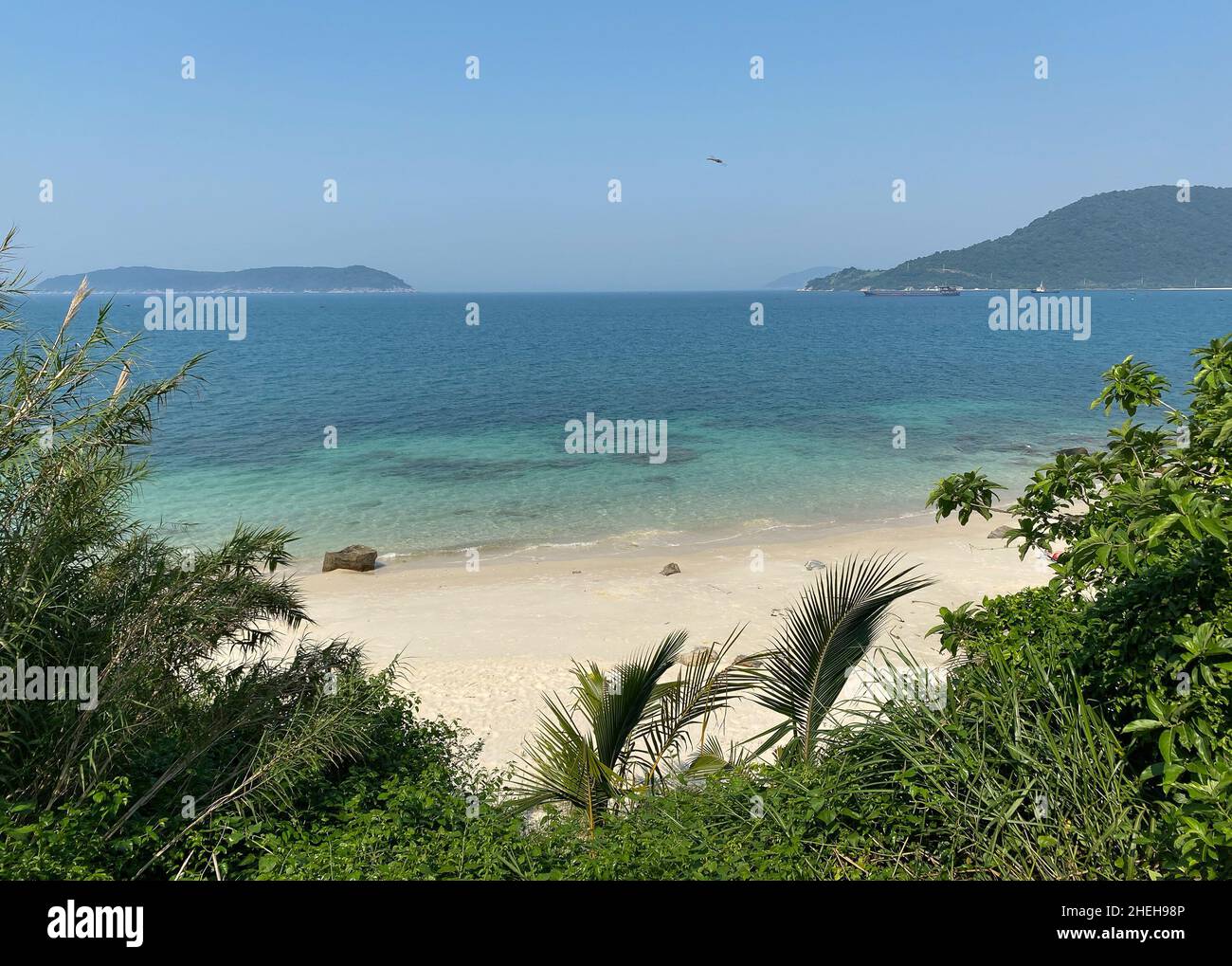 Seascape of Cu Lao Cham Island, Vietnam. The beautiful island is located 120km from Hoi An, an interesting destination in the summer. Stock Photo