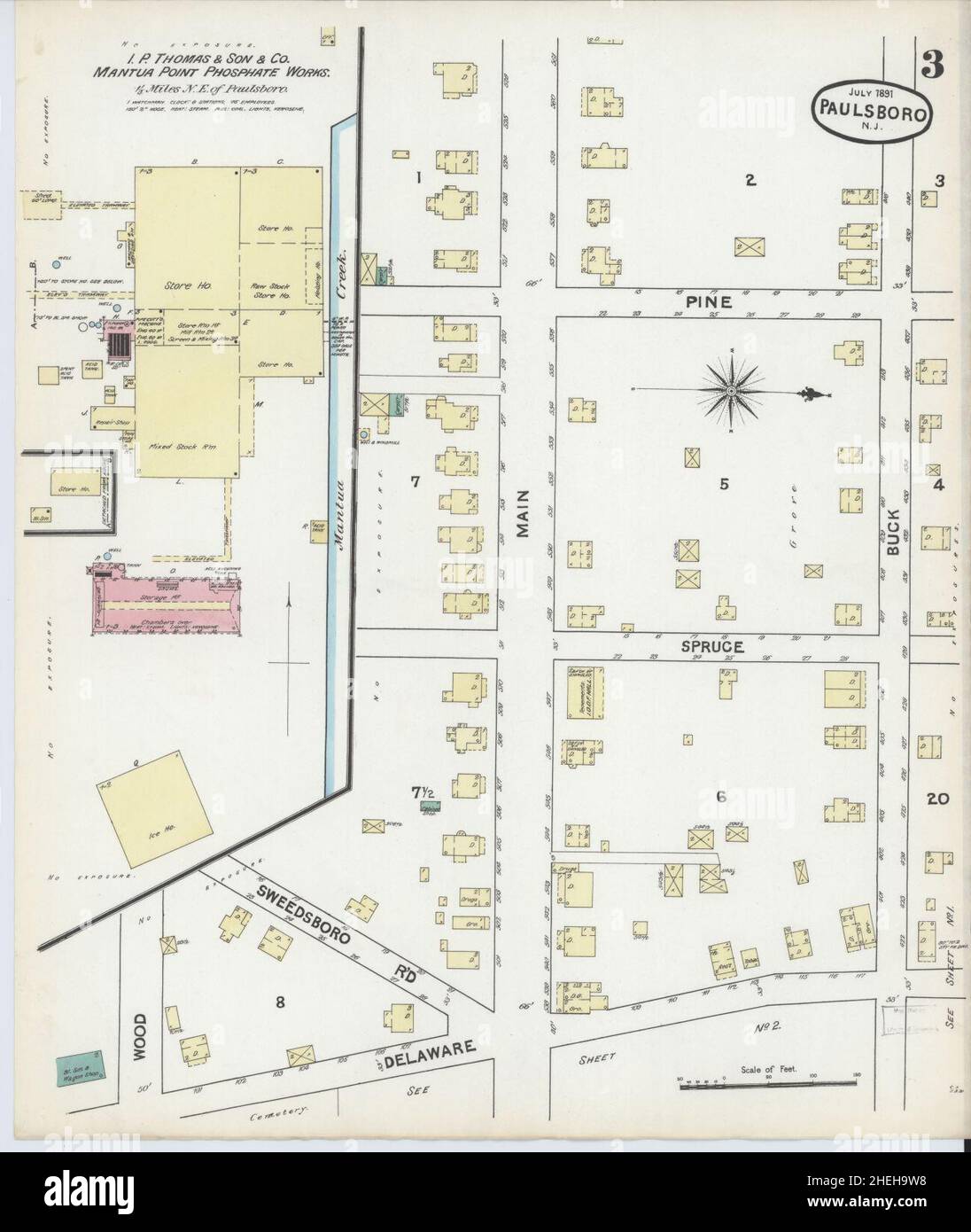 Paulsboro new jersey map hires stock photography and images Alamy