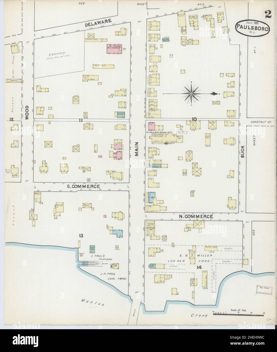 Paulsboro new jersey map hires stock photography and images Alamy