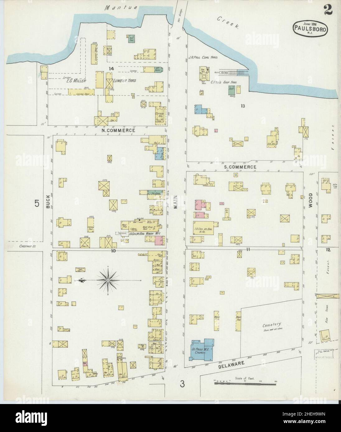 Paulsboro new jersey map hires stock photography and images Alamy