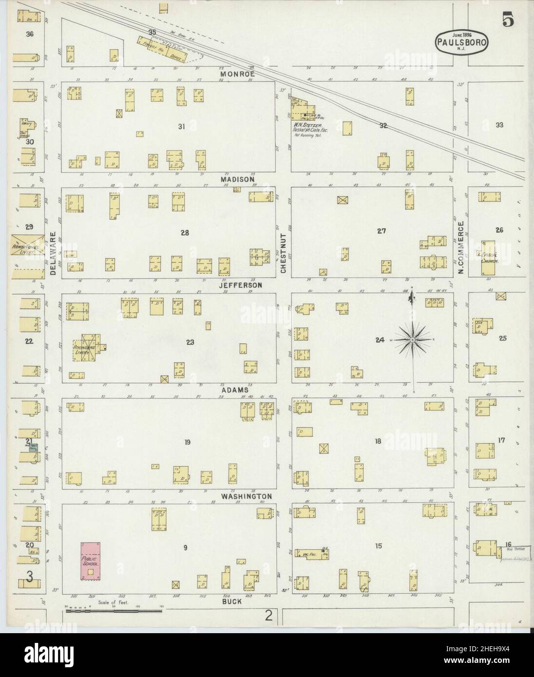 Paulsboro new jersey map hires stock photography and images Alamy