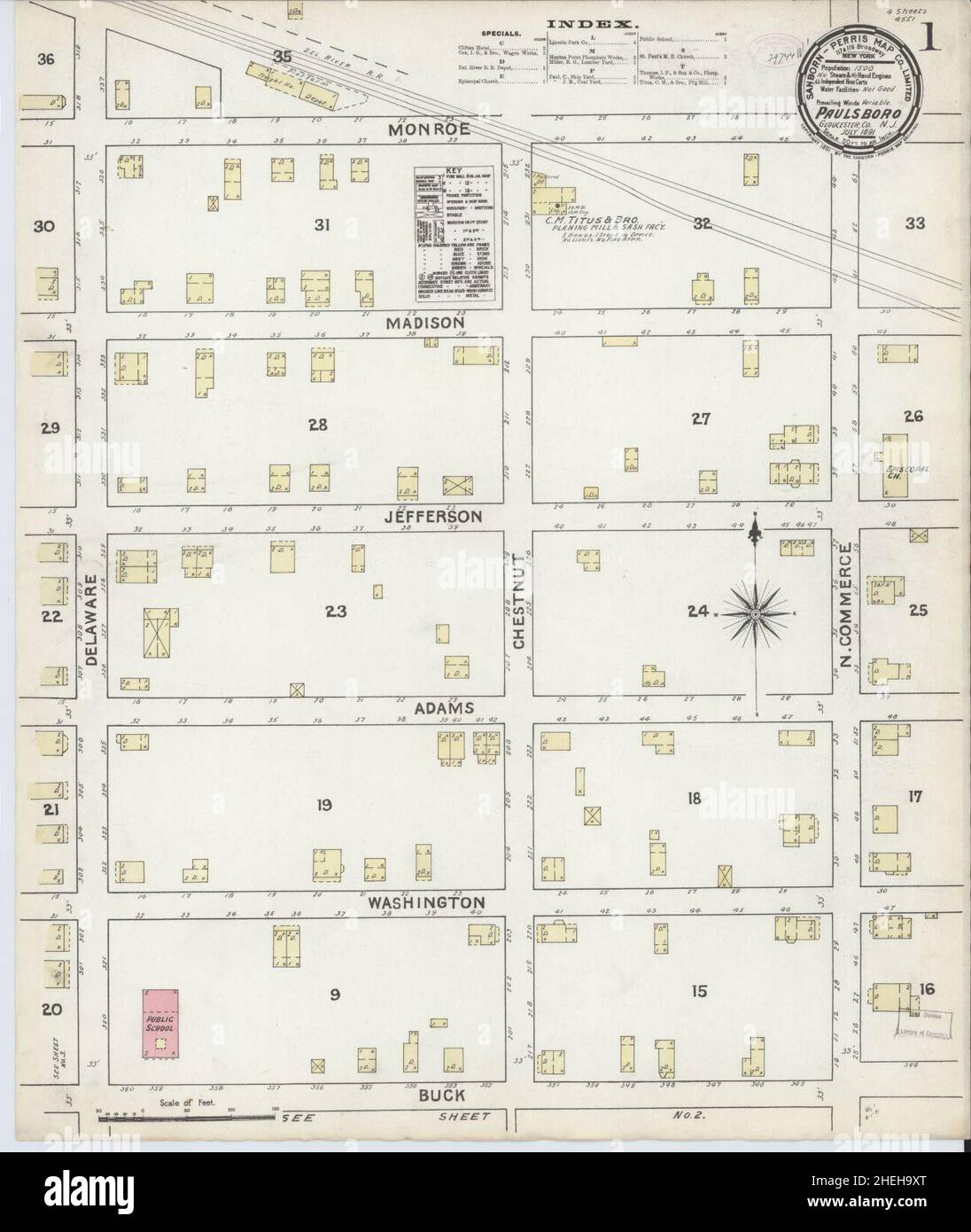 Paulsboro new jersey map hires stock photography and images Alamy