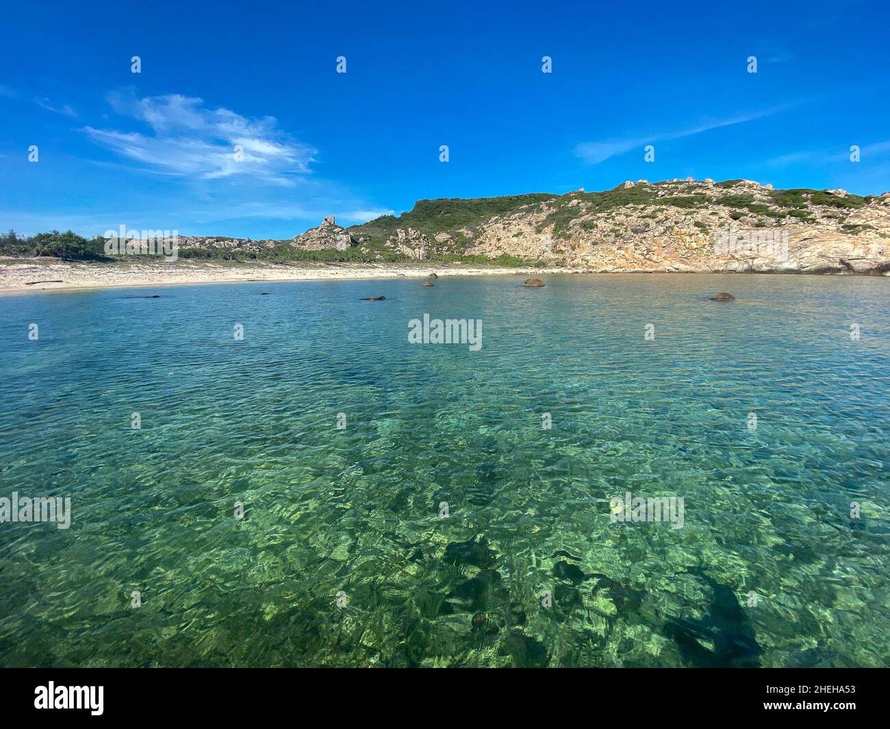 Beautiful seascape at summer day in Phan Thiet, Vietnam. Stock Photo
