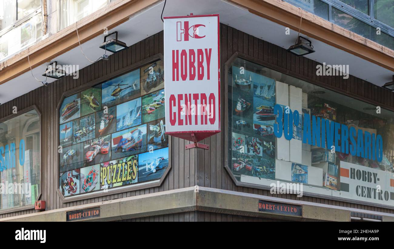 VALENCIA, SPAIN JANUARY 10, 2022 Hobby Centro is a traditional