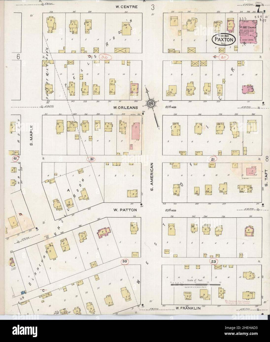 Paxton illinois map hires stock photography and images Alamy