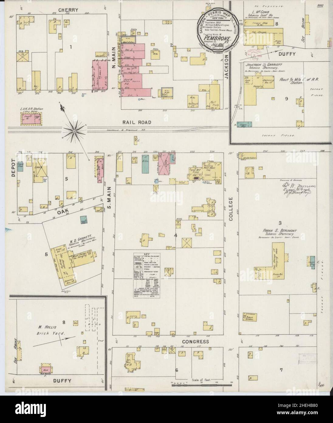 Sanborn Fire Insurance Map from Pembroke, Christian County, Kentucky