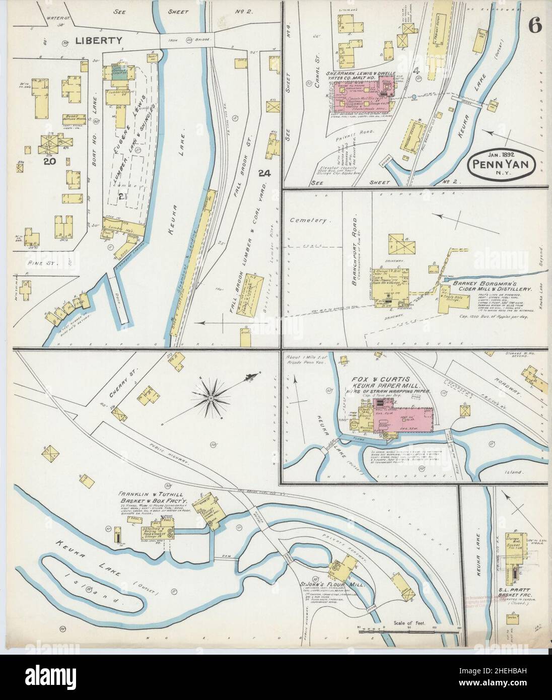 Map of penn yan new york hires stock photography and images Alamy