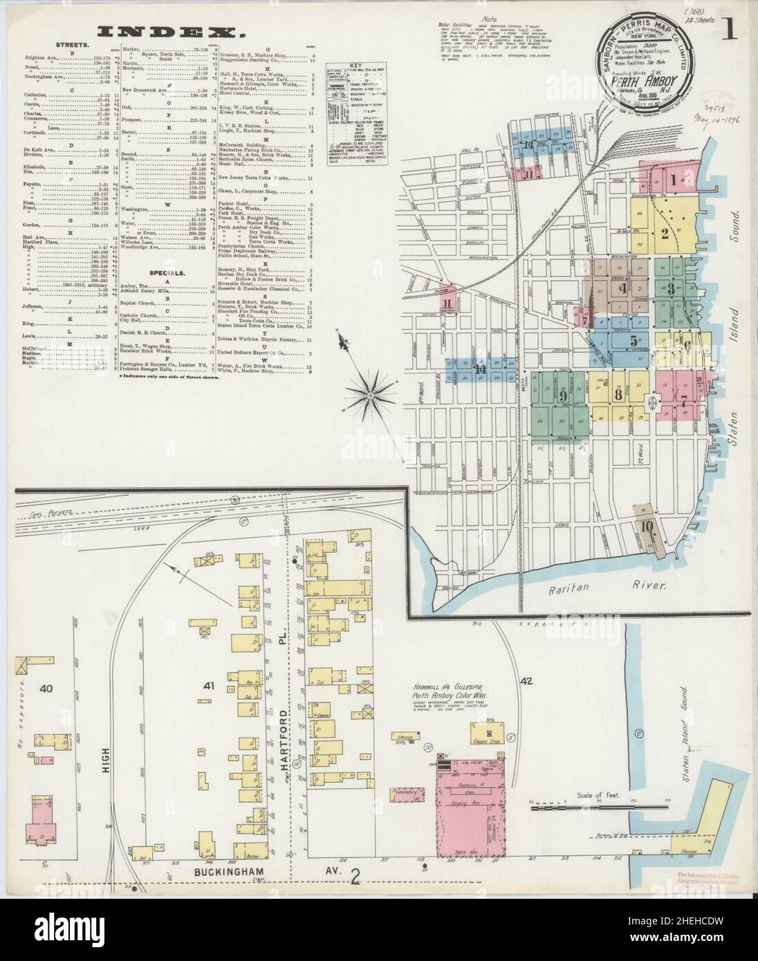 Map of perth amboy hires stock photography and images Alamy