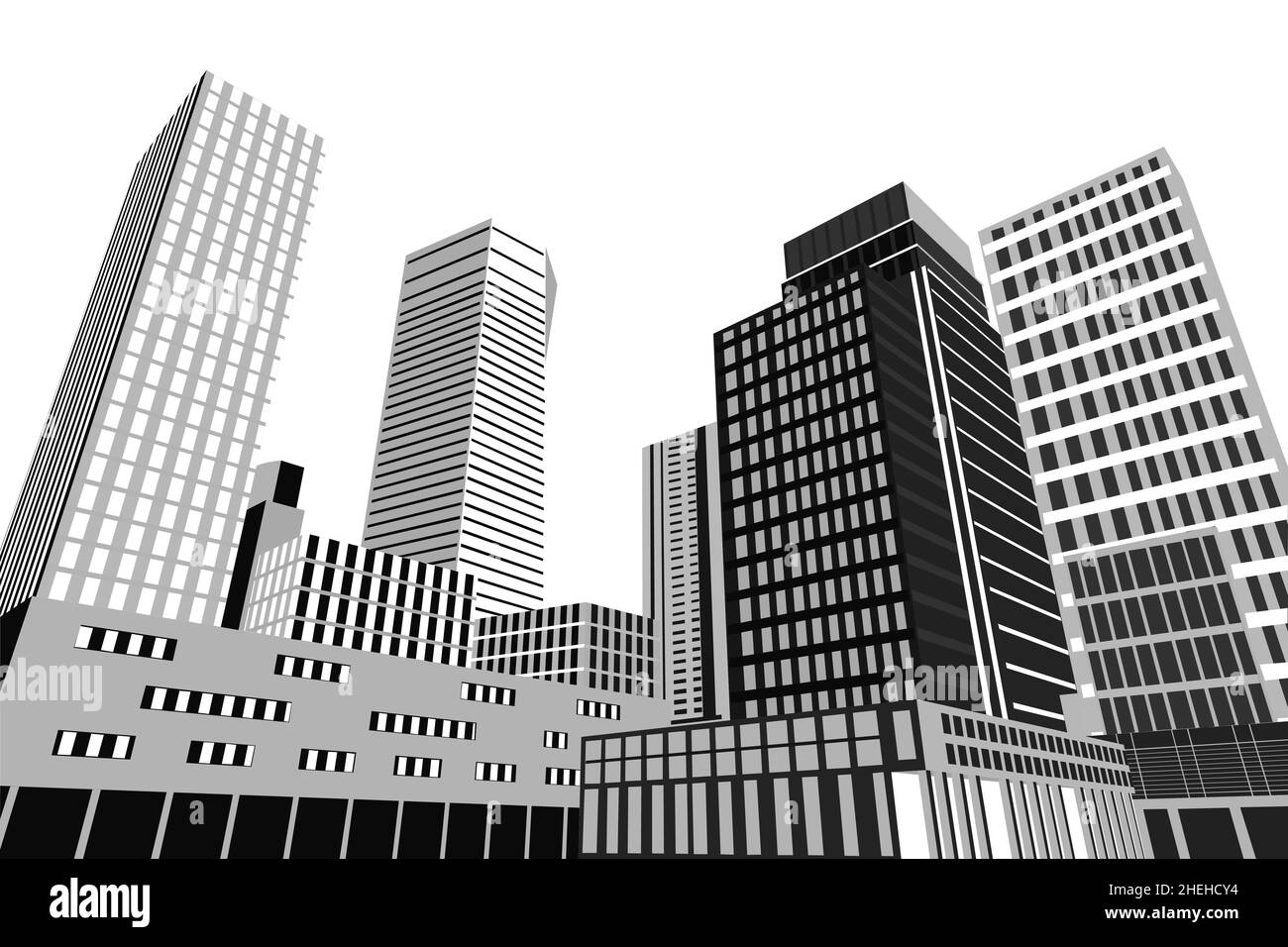City Background Black And White Cartoon