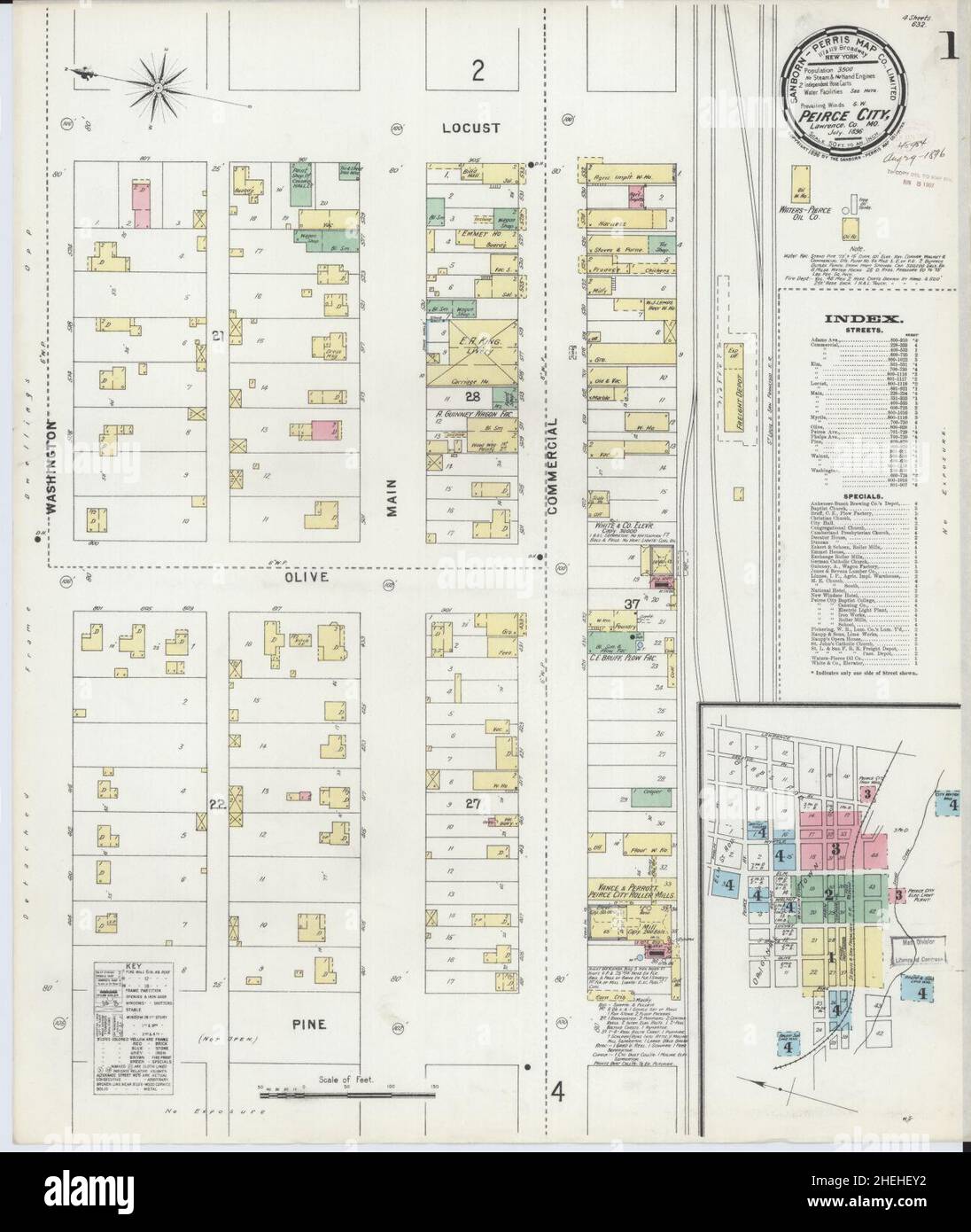 Map of pierce city missouri hires stock photography and images Alamy