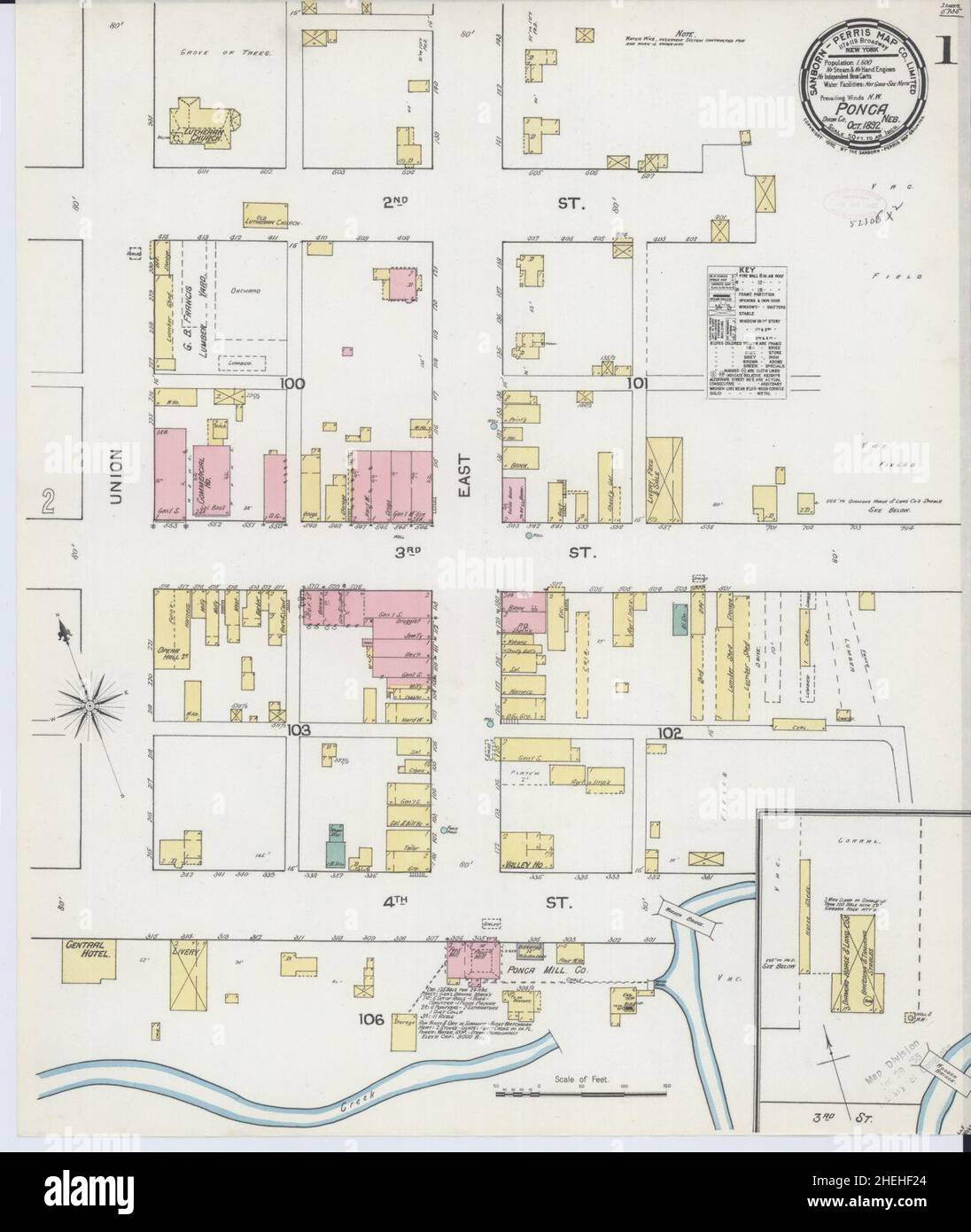 Map of ponca nebraska hires stock photography and images Alamy