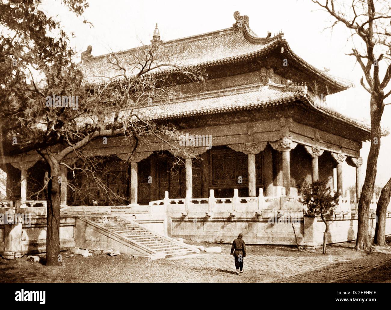 Yellow Temple, Beijing, China, early 1900s Stock Photo