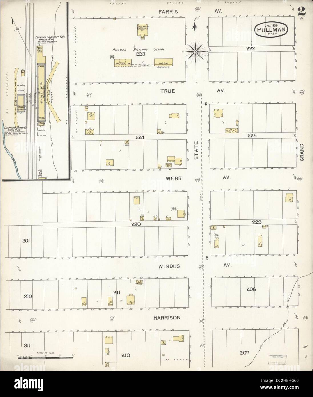 Sanborn Fire Insurance Map from Pullman, Whitman County, Washington ...