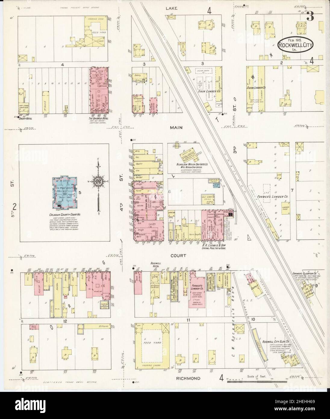 Sanborn Fire Insurance Map from Rockwell City, Calhoun County, Iowa