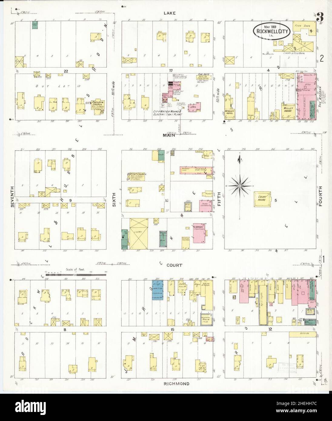 Sanborn Fire Insurance Map from Rockwell City, Calhoun County, Iowa
