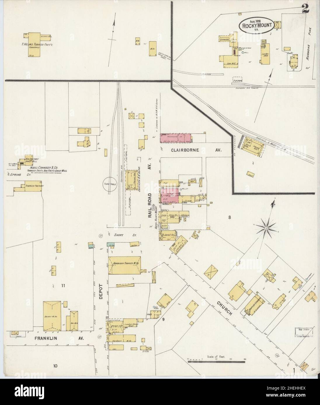 Rocky Mount Virginia Map Map Of Rocky Mount Virginia Hi-Res Stock Photography And Images - Alamy