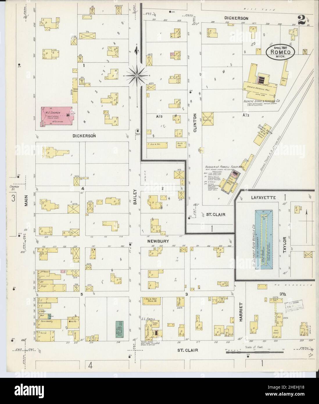 Map of romeo michigan hires stock photography and images Alamy